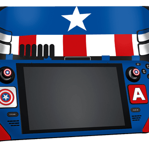 Capitan America Steam Deck Handheld Gaming Computer Skin