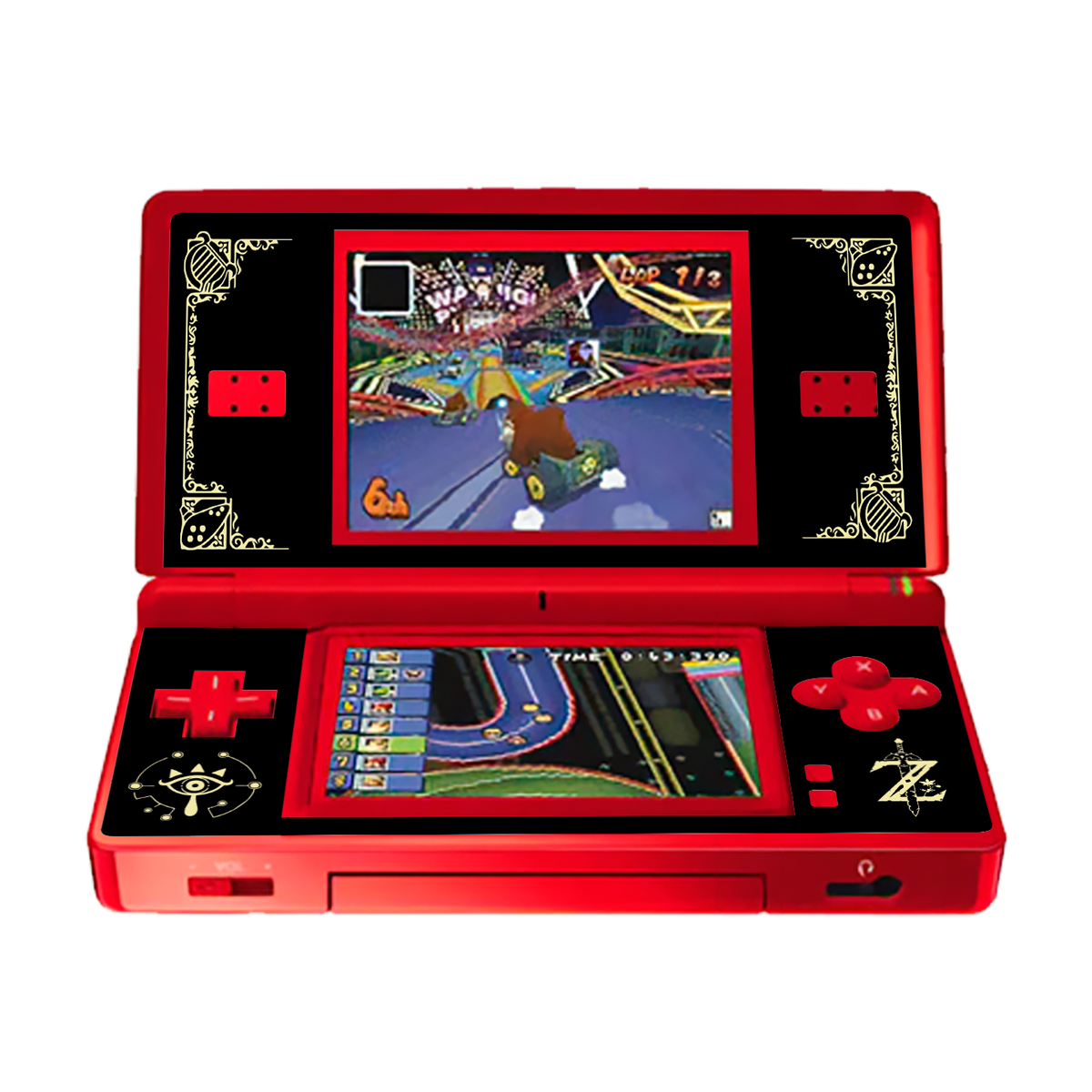 Zelda Black Skin Nintendo DS Lite Xonebrand