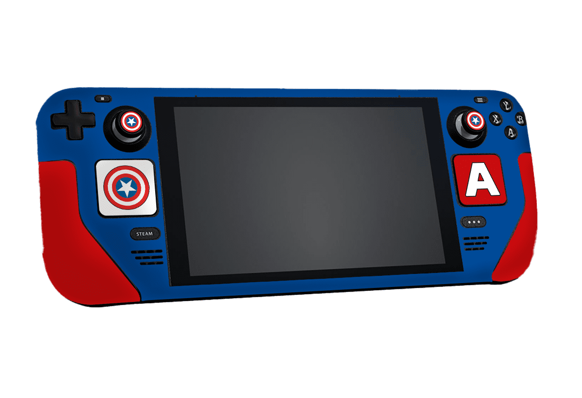 Capitan America Steam Deck Handheld Gaming Computer Skin