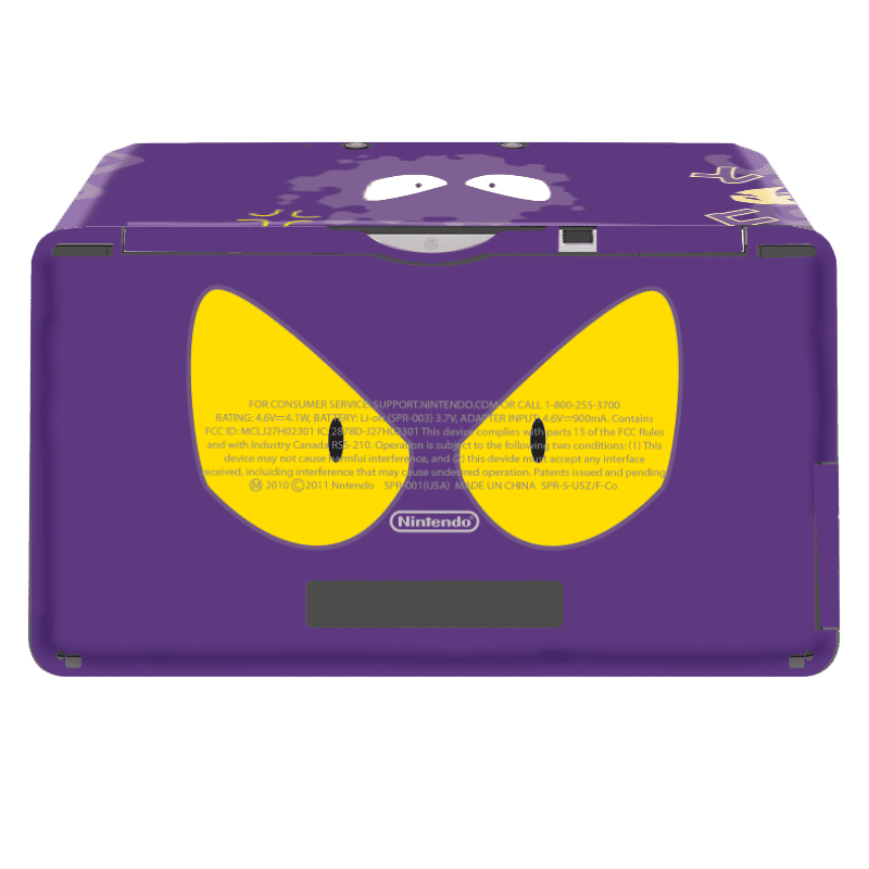 Pokemon Gastly Nintendo 3DS Skin