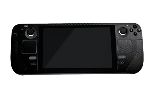 Fibra Carbono Negro Steam Deck Handheld Gaming Computer Skin