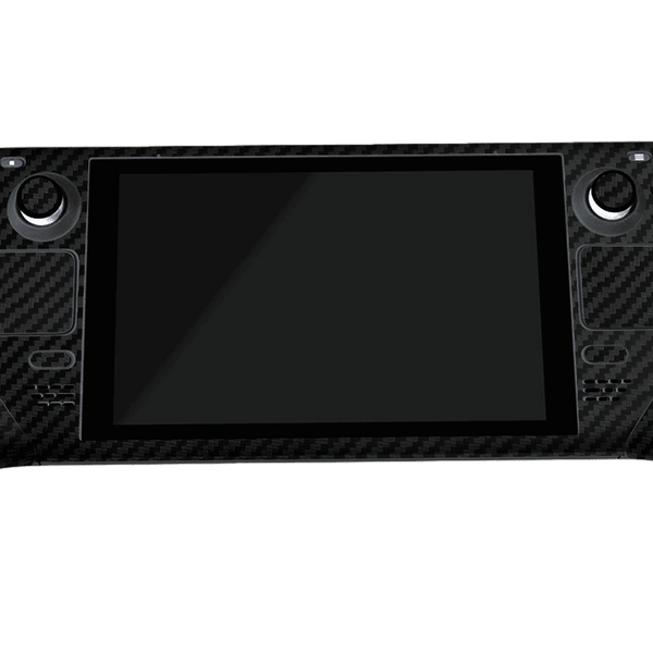 Fibra Carbono Negro Steam Deck Skin