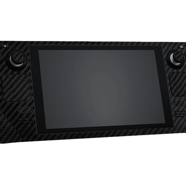 Fibra Carbono Negro Steam Deck Skin