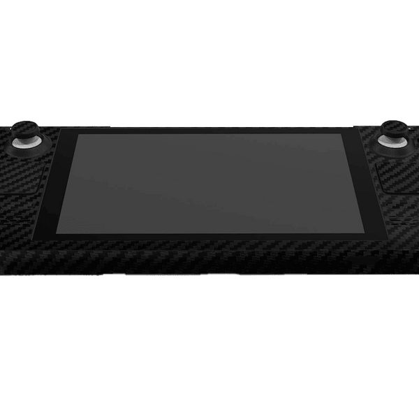 Fibra Carbono Negro Steam Deck Skin
