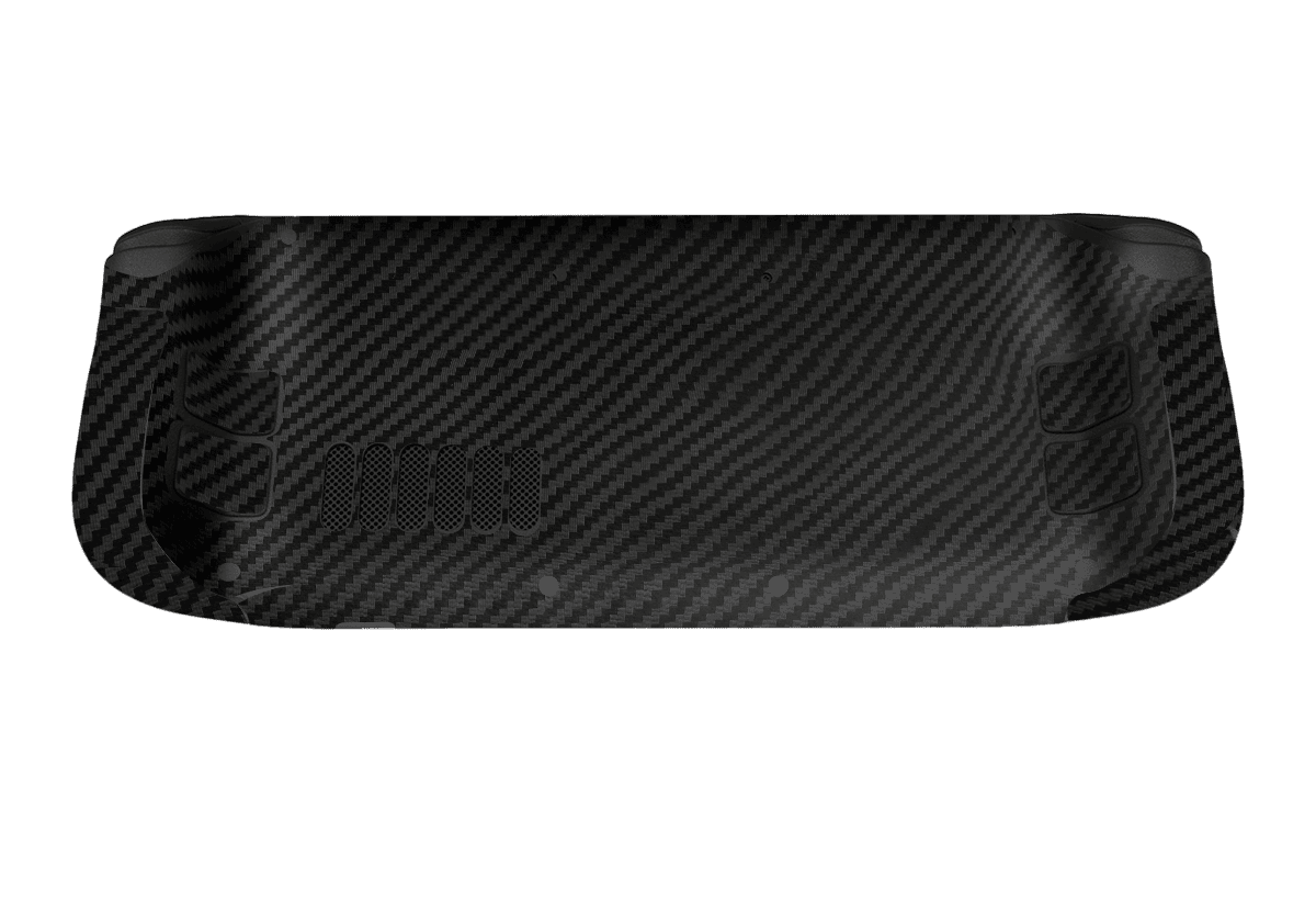 Fibra Carbono Negro Steam Deck Skin