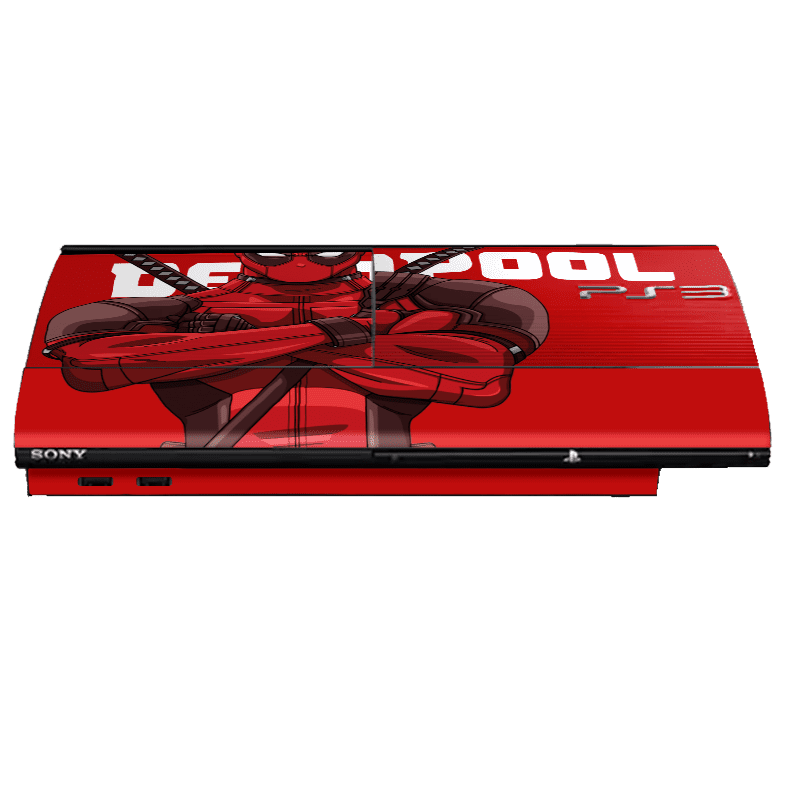 Deadpool Skin Playstation 3 Super Slim Xonebrand