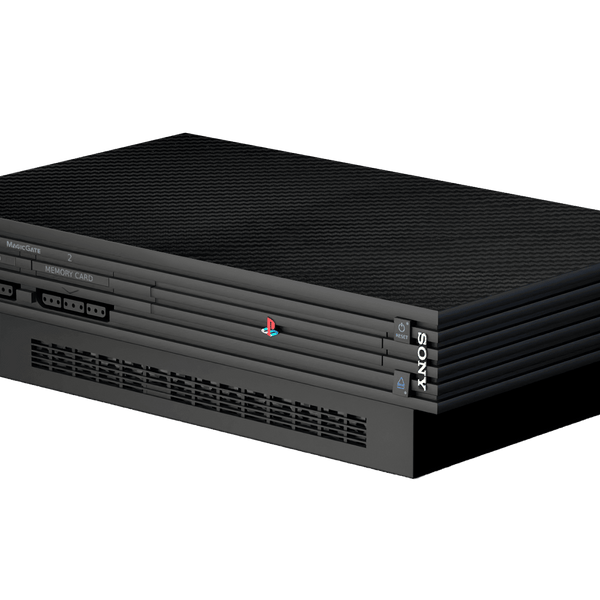 Fibra Carbono Negro Skin Playstation 2 Fat