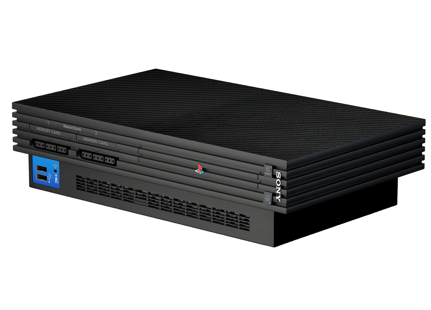 Fibra Carbono Negro Skin Playstation 2 Fat