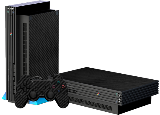 Fibra Carbono Negro Skin Playstation 2 Fat
