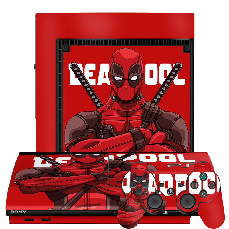 Deadpool Skin Playstation 3 Super Slim Xonebrand