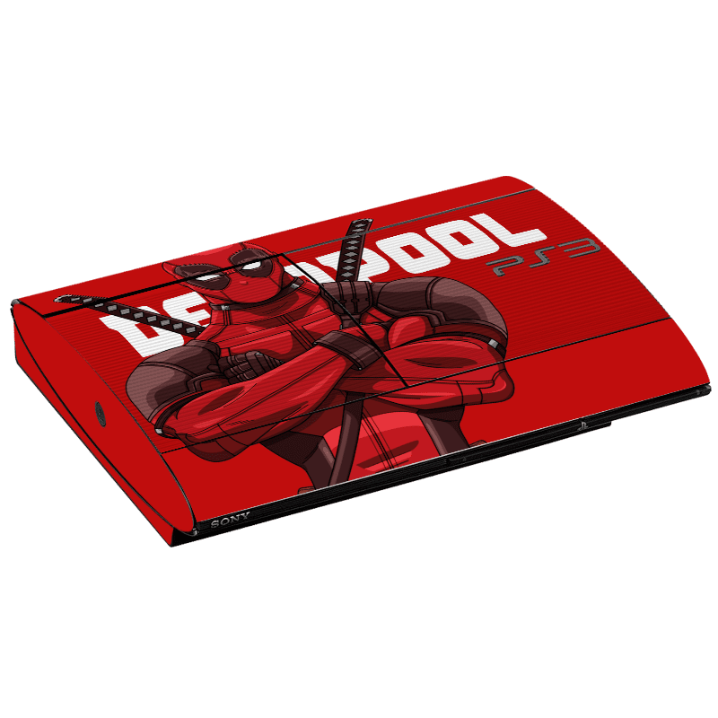 Deadpool Skin Playstation 3 Super Slim Xonebrand