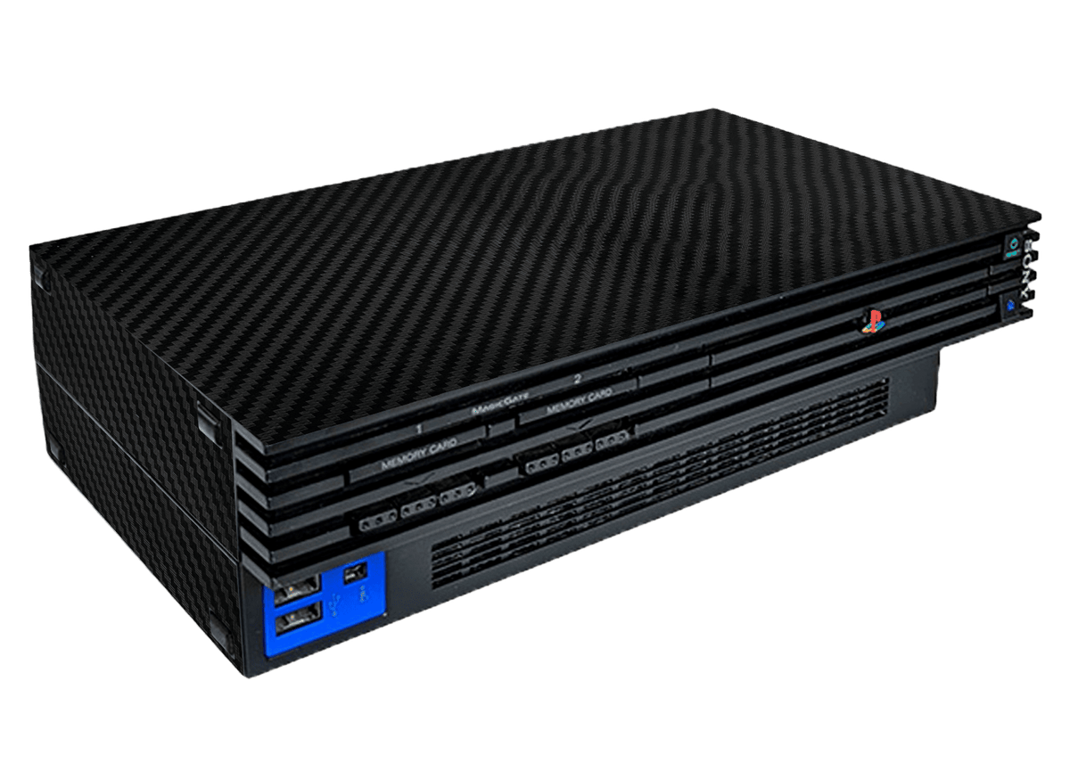 Fibra Carbono Negro Skin Playstation 2 Fat Xonebrand