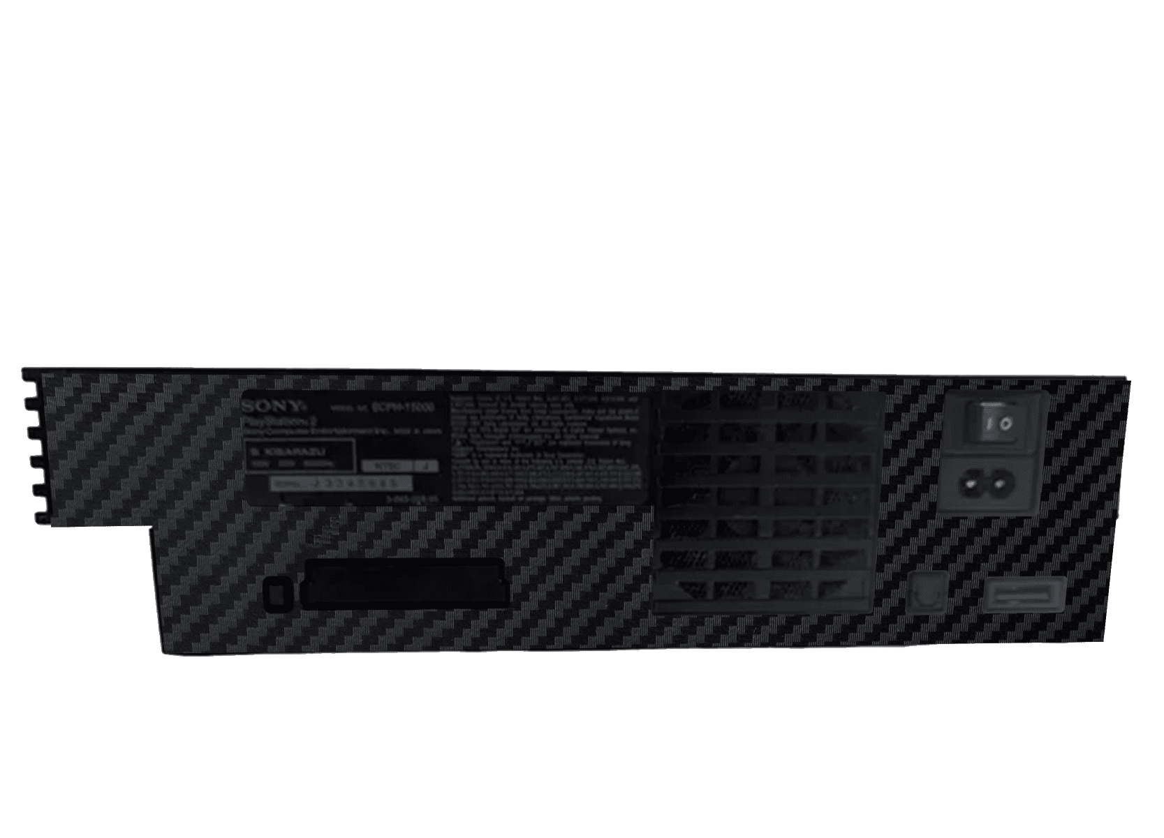 Fibra Carbono Negro Skin Playstation 2 Fat