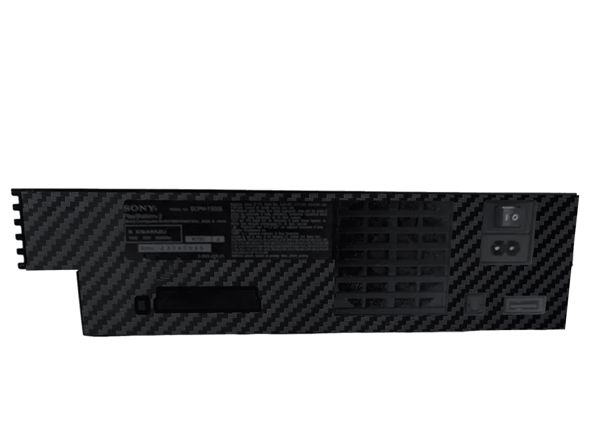 Fibra Carbono Negro Skin Playstation 2 Fat Xonebrand