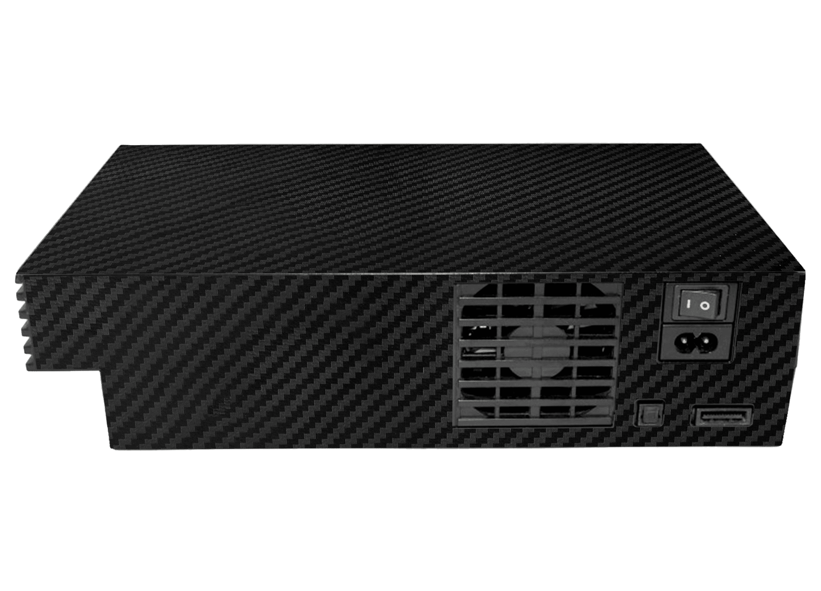 Fibra Carbono Negro Skin Playstation 2 Fat