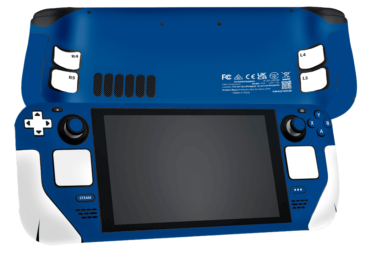 Matte Blue & White Steam Deck Skin Xonebrand