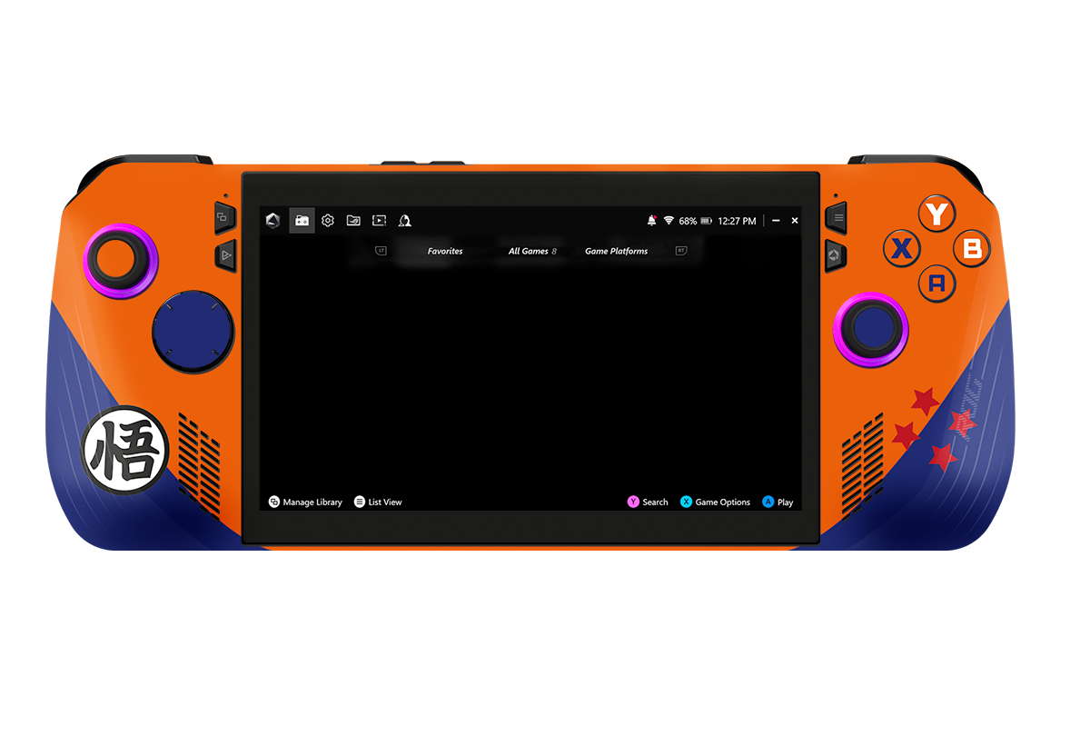 Dragon Ball Goku Asus Rog Ally X Handheld Gaming Computer Skin