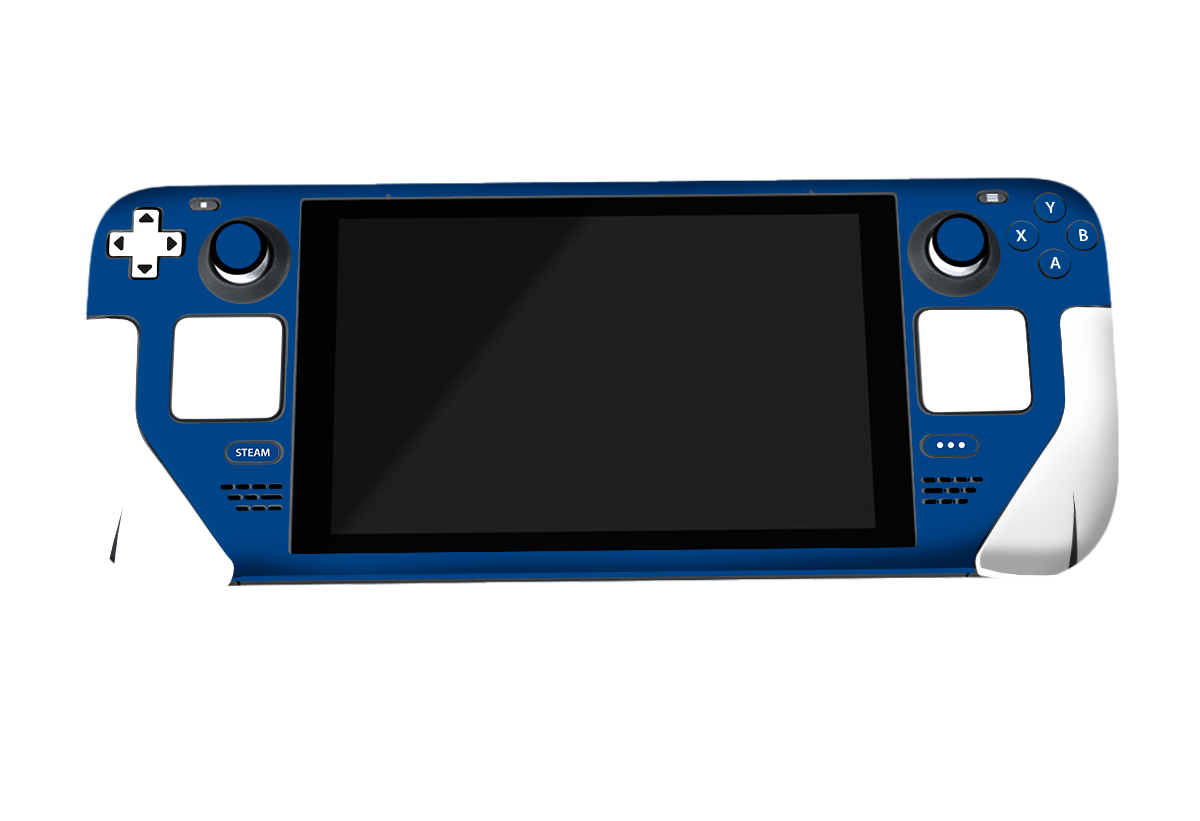 Matte Blue & White Steam Deck Skin Xonebrand