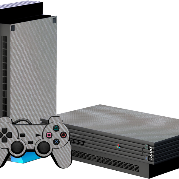 Fibra Carbono Gris Skin Playstation 2 Fat