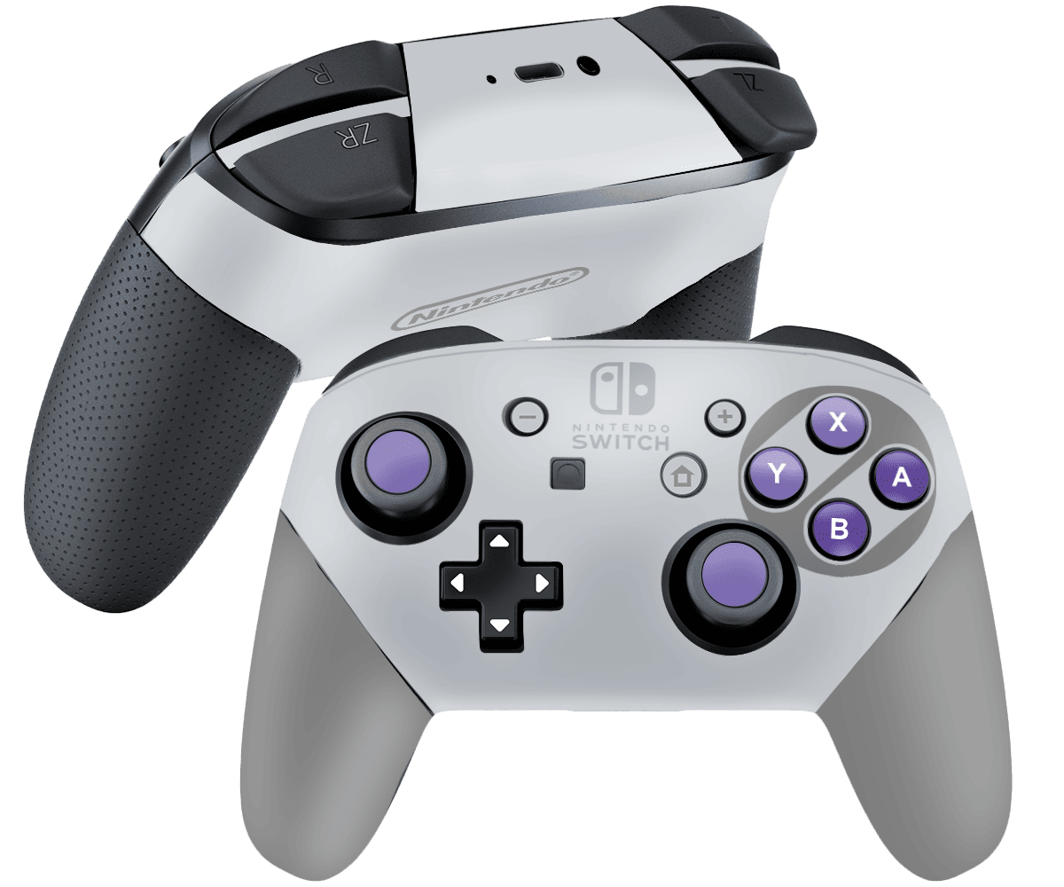 SNES Skin Nintendo Switch Pro Controller Xonebrand