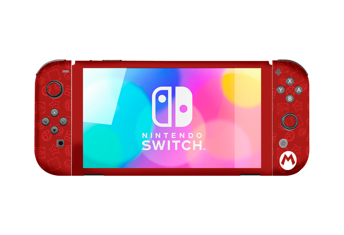 Mario Bros Icons Nintendo Switch Oled (2021) Skin