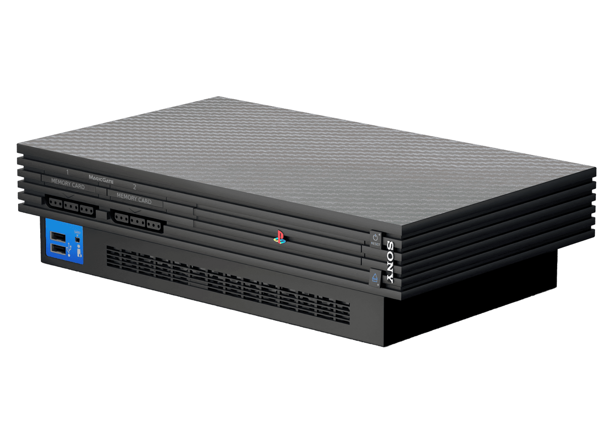 Fibra Carbono Gris Skin Playstation 2 Fat Xonebrand