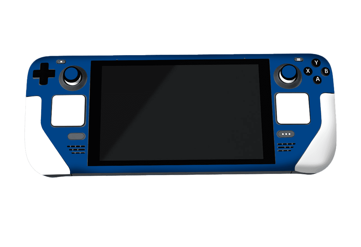 Mate Azul & Blanco Steam Deck Handheld Gaming Computer Skin