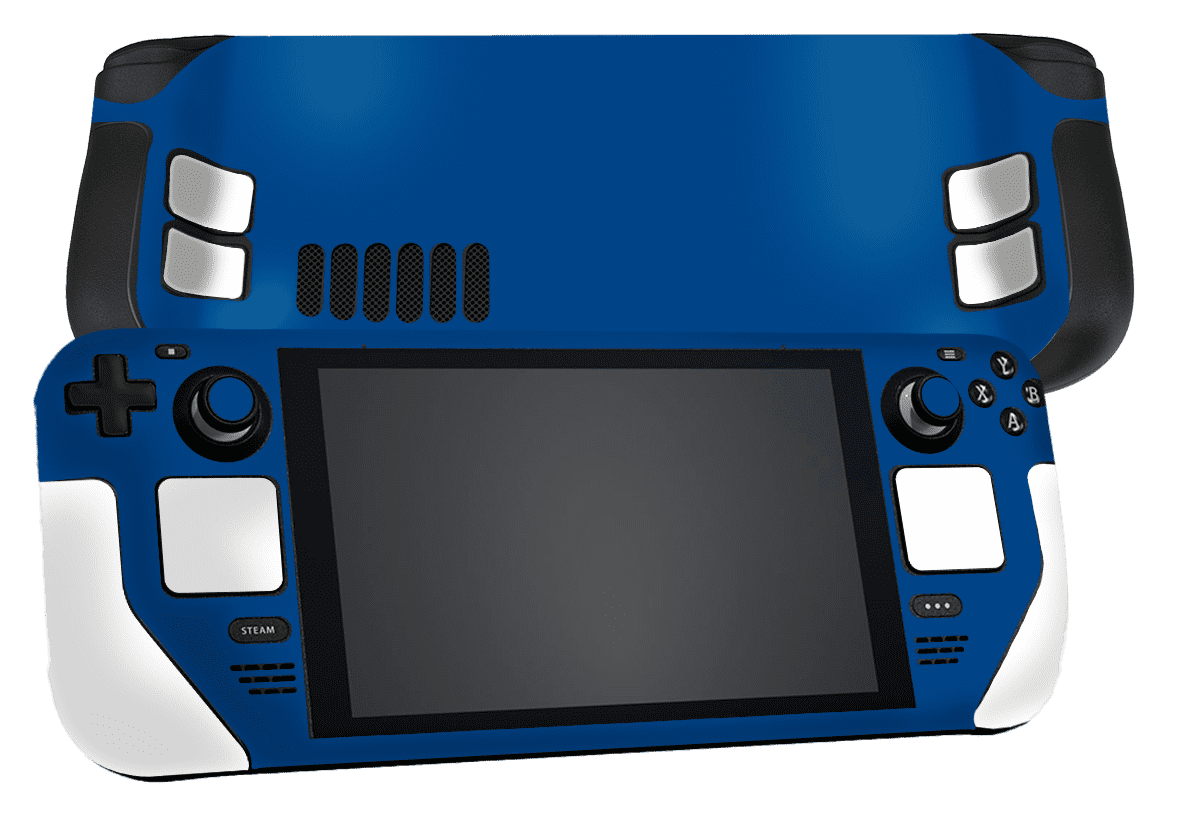 Mate Azul & Blanco Steam Deck Handheld Gaming Computer Skin