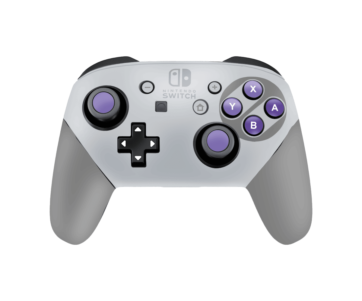 SNES Skin Nintendo Switch Pro Controller Xonebrand