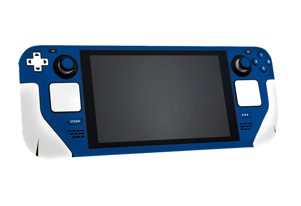Matte Blue & White Steam Deck Skin Xonebrand