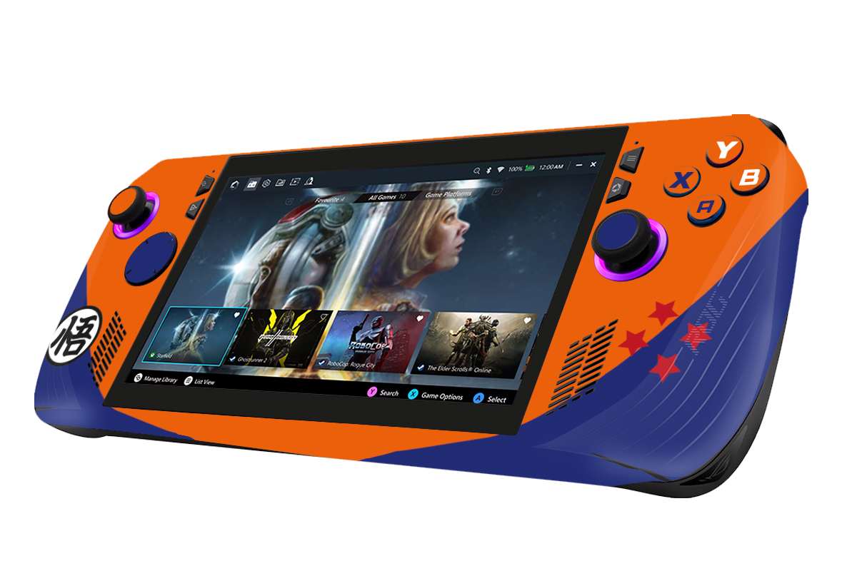 Dragon Ball Goku Asus Rog Ally X Handheld Gaming Computer Skin