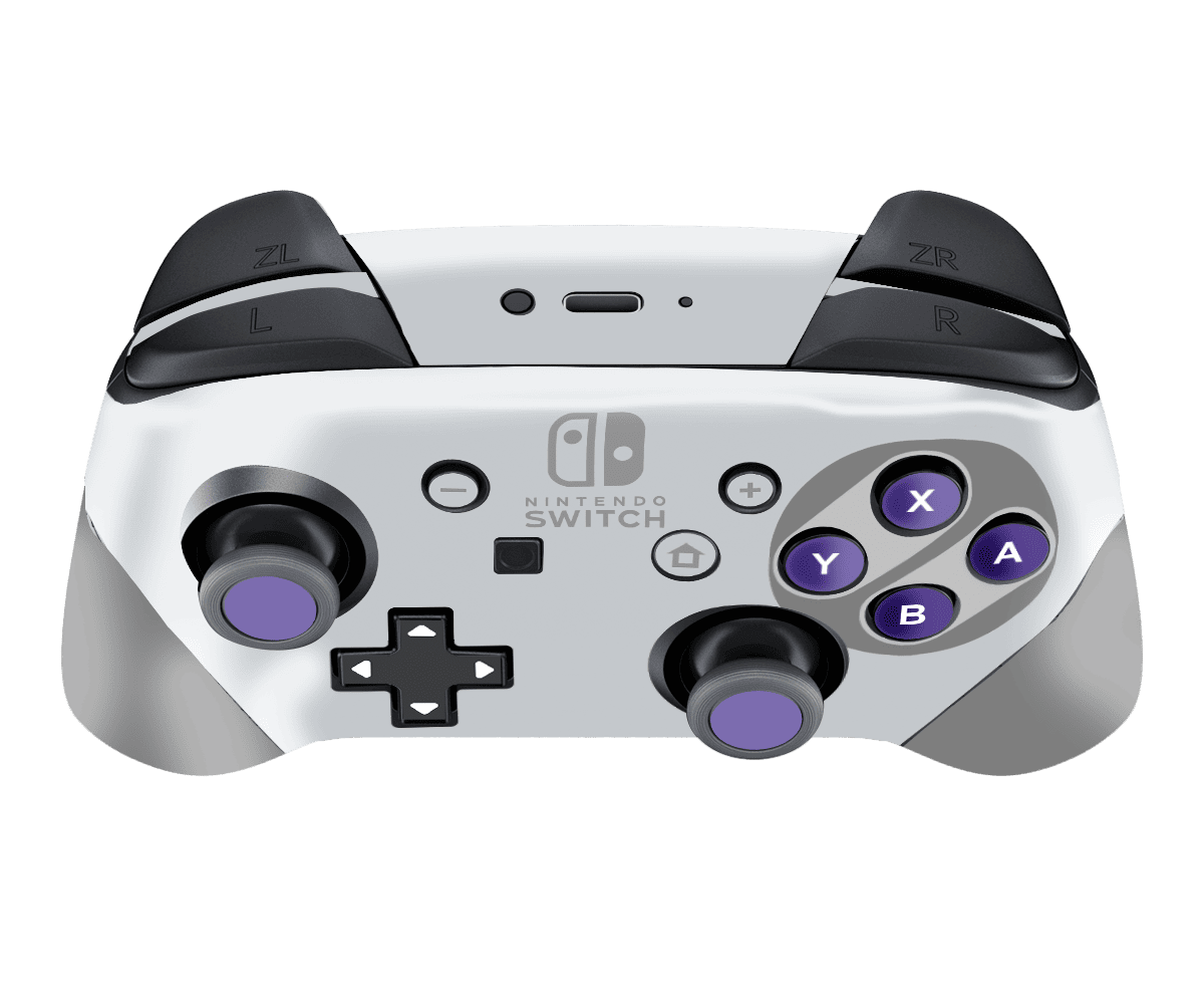 SNES Skin Nintendo Switch Pro Controller Xonebrand