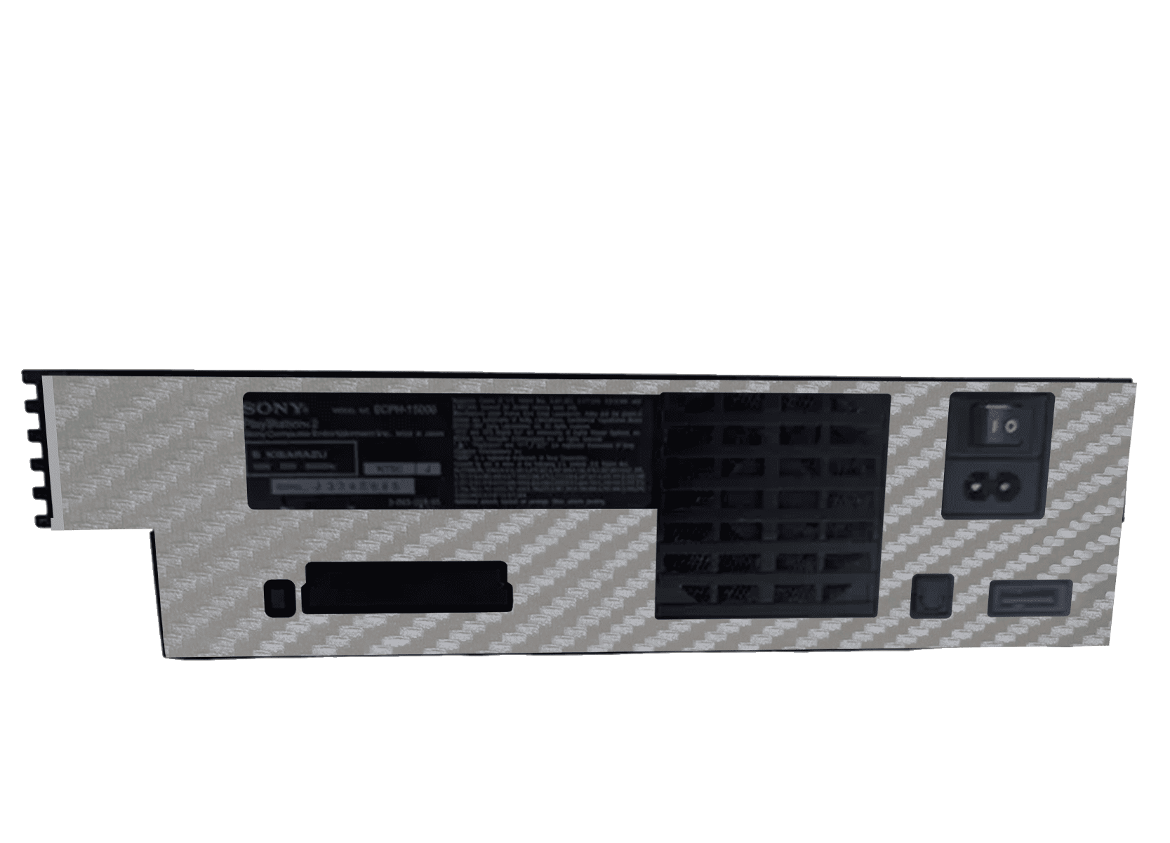 Fibra Carbono Gris Skin Playstation 2 Fat