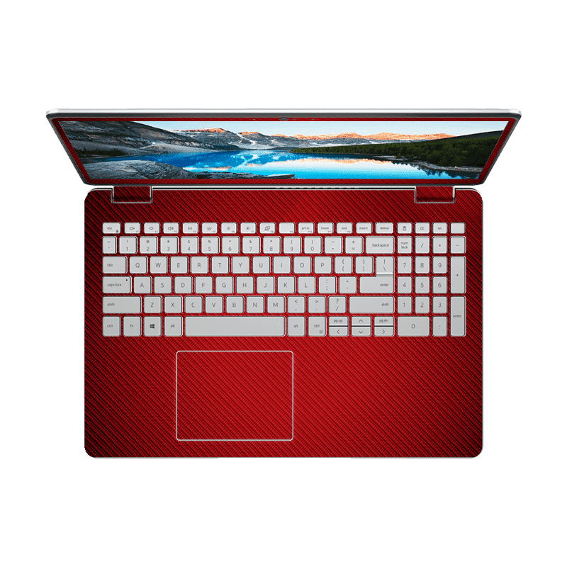 Fibra Carbono Rojo Dell Inspiron Skin