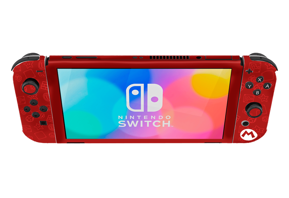 Mario Bros Icons Nintendo Switch Oled (2021) Skin