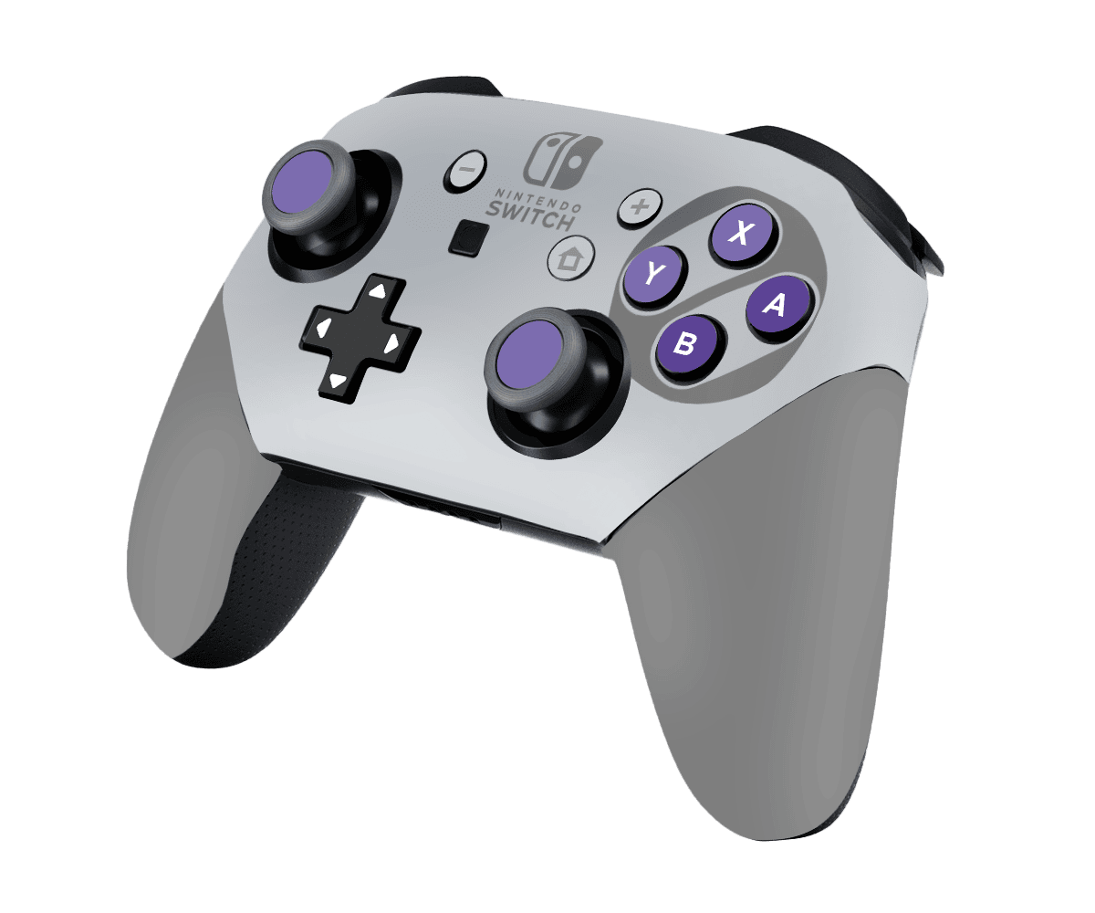 SNES Skin Nintendo Switch Pro Controller Xonebrand