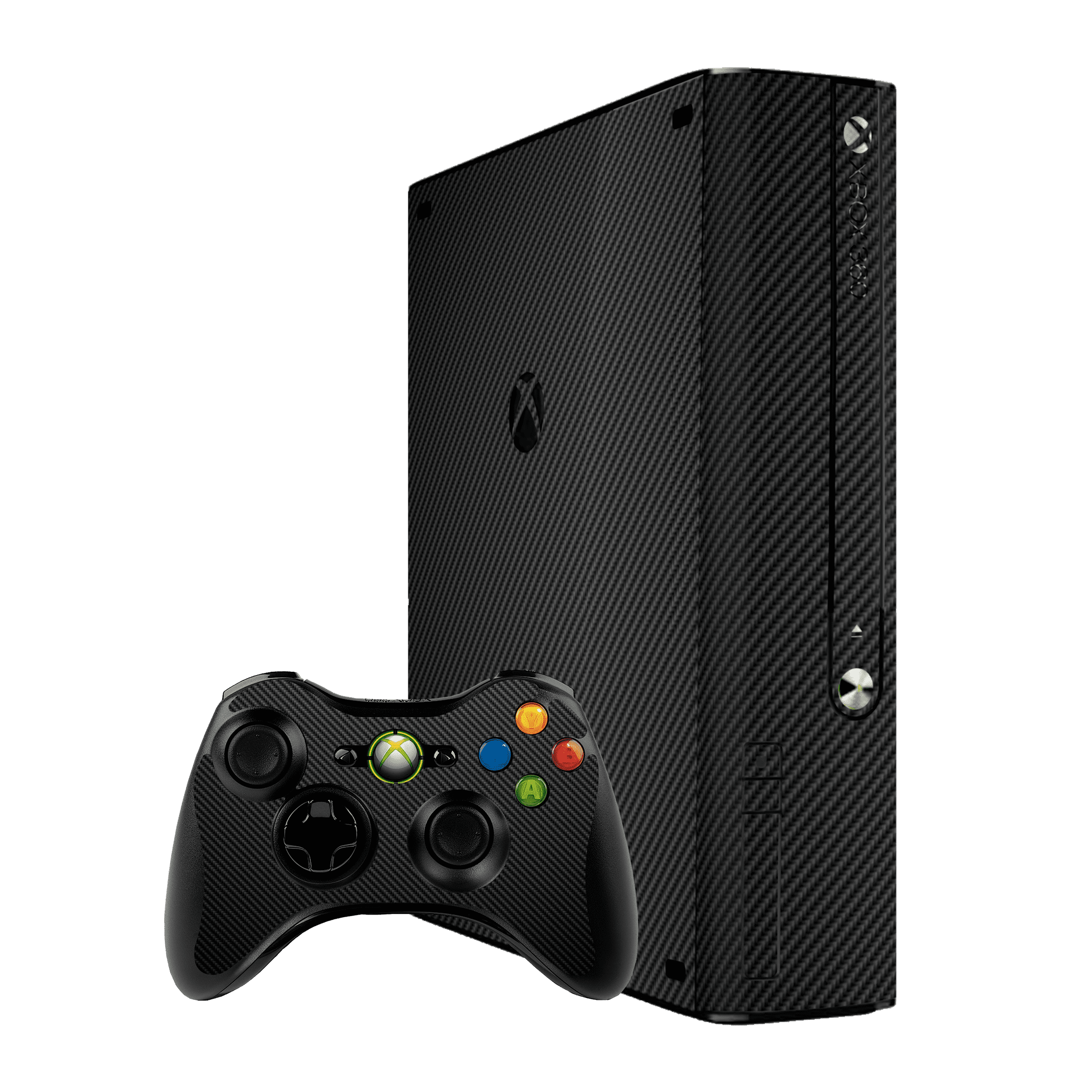 Fibra Carbono Negro Skin Xbox 360 E Xonebrand
