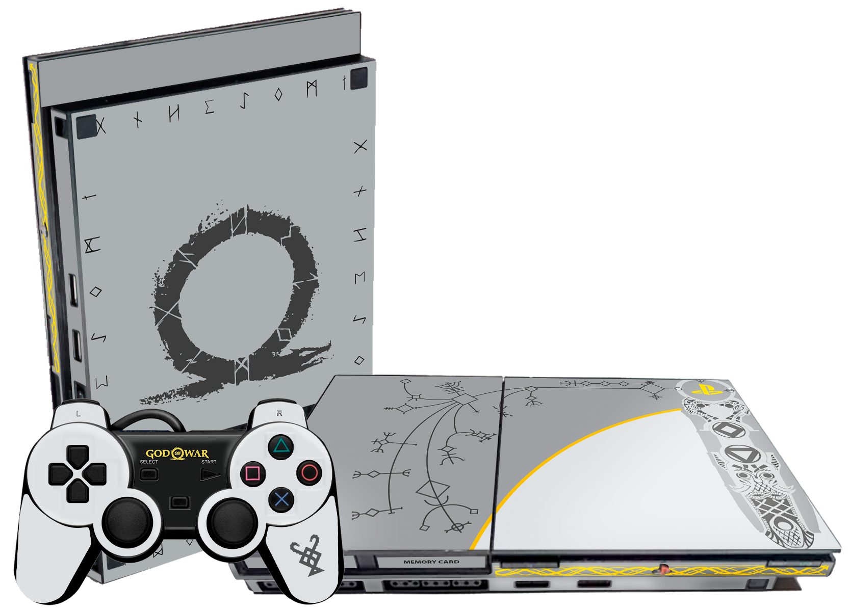 God of War Skin Playstation 2 Slim