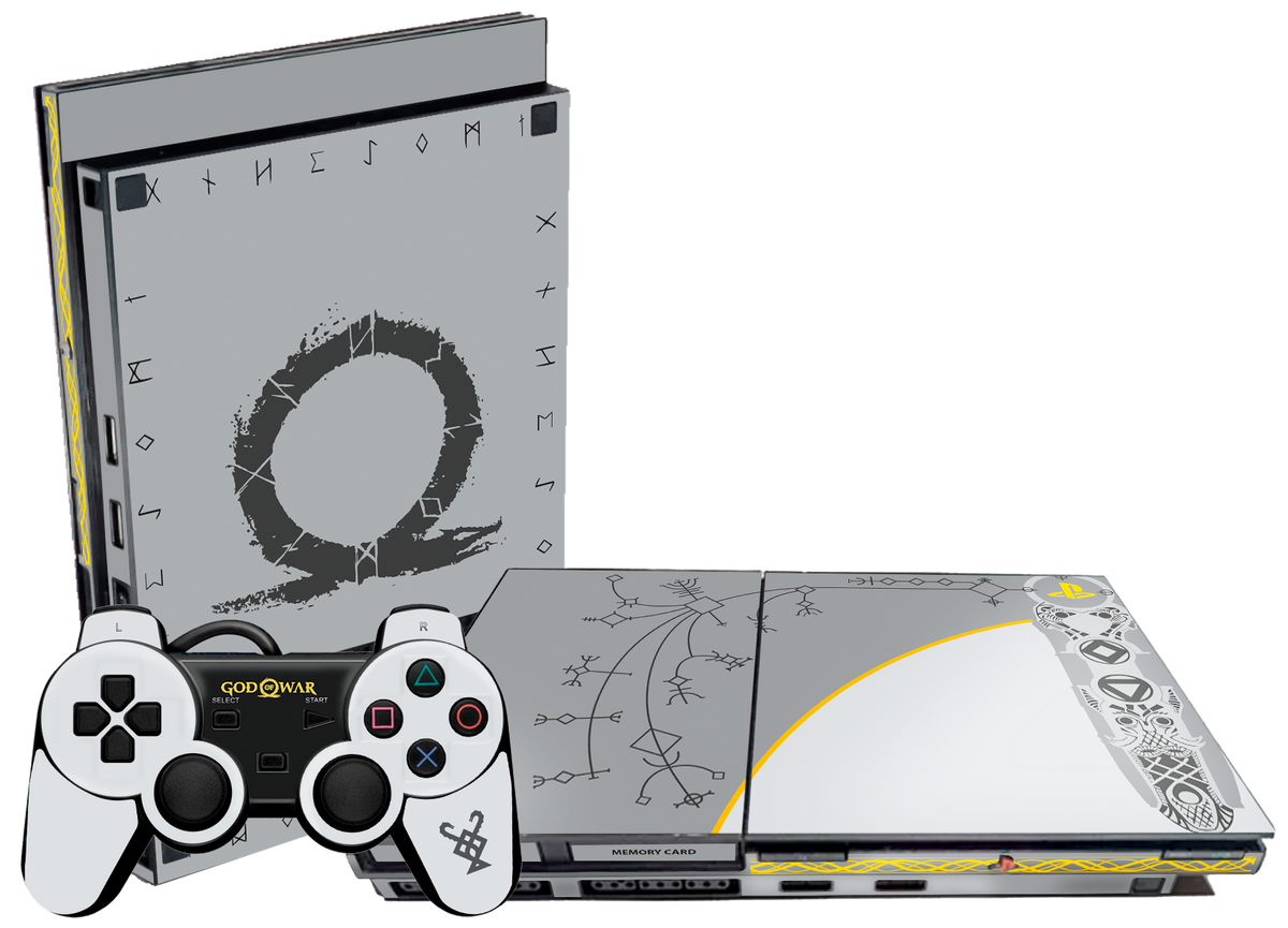 God of War Skin Playstation 2 Slim Xonebrand