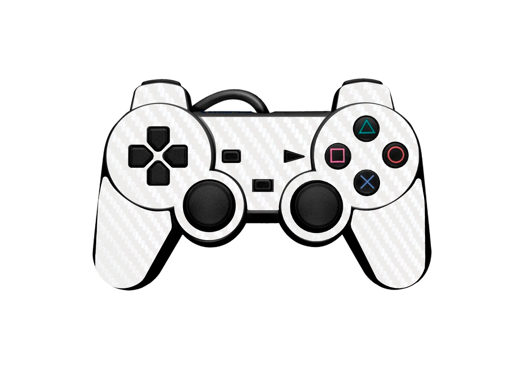 Fibra Carbono Blanco Skin Playstation 2 Fat