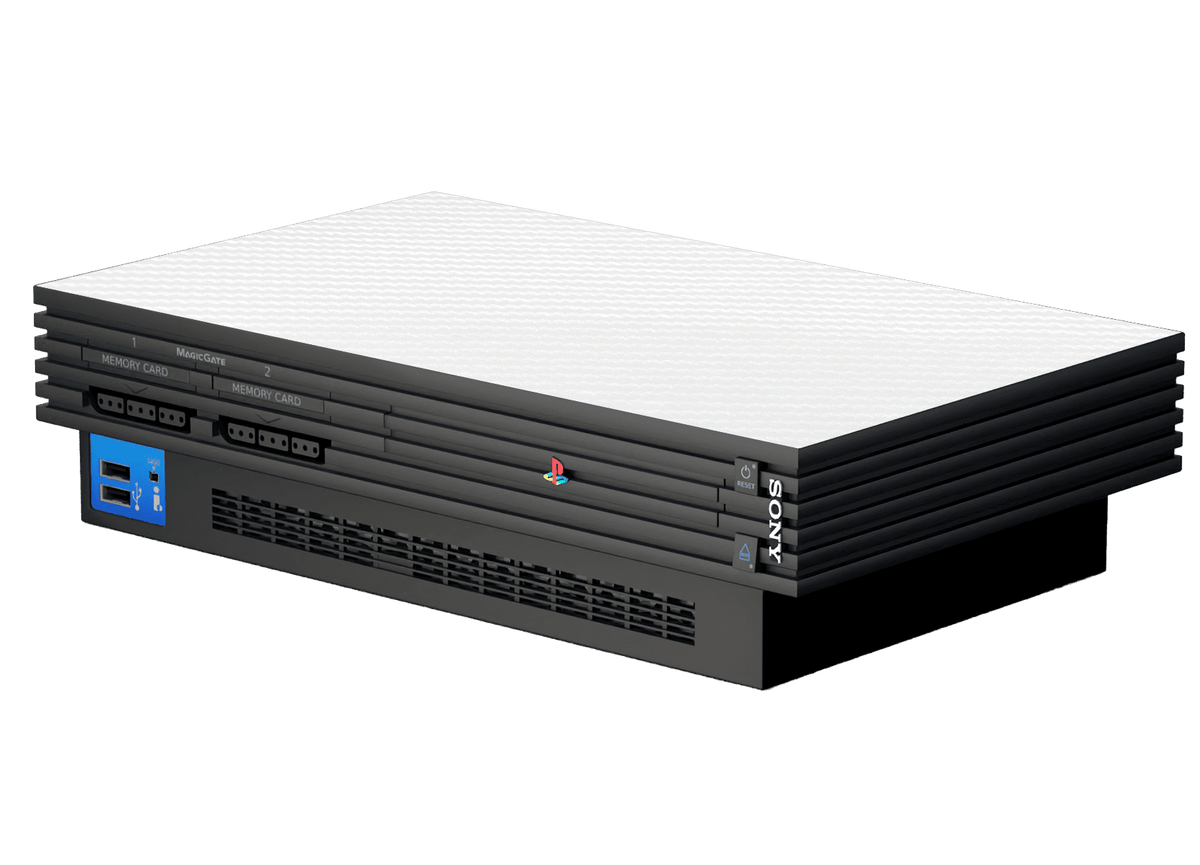 Fibra Carbono Blanco Skin Playstation 2 Fat Xonebrand