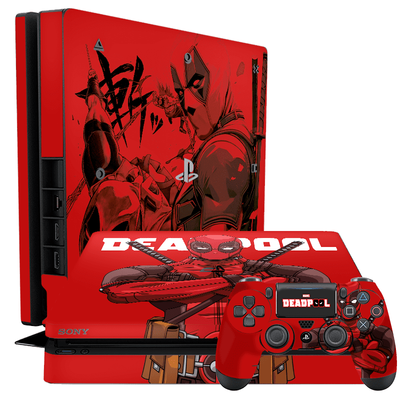Deadpool Skin Playstation 4 Slim Xonebrand