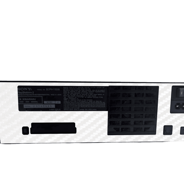 Fibra Carbono Blanco Skin Playstation 2 Fat