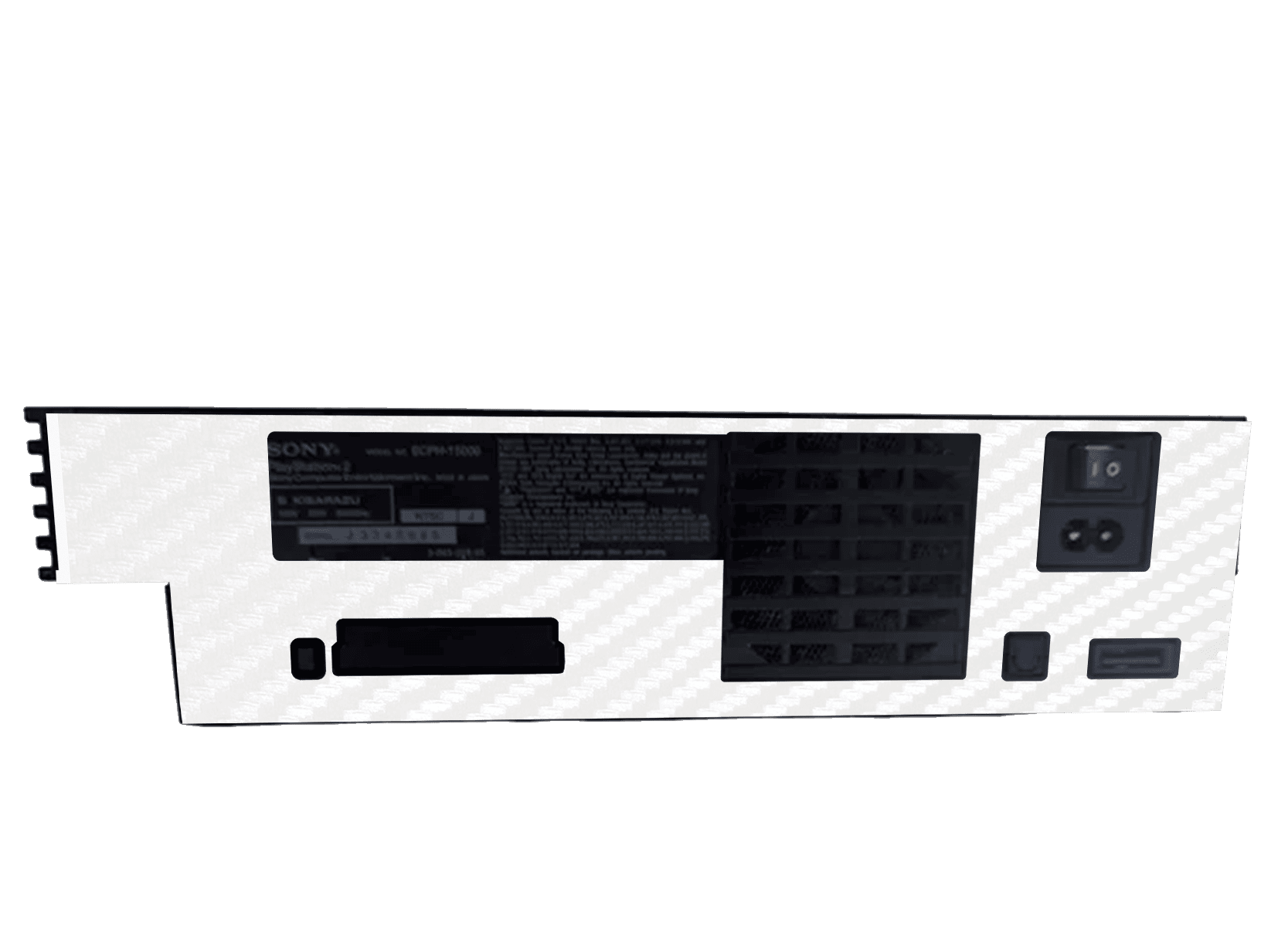 Fibra Carbono Blanco Skin Playstation 2 Fat