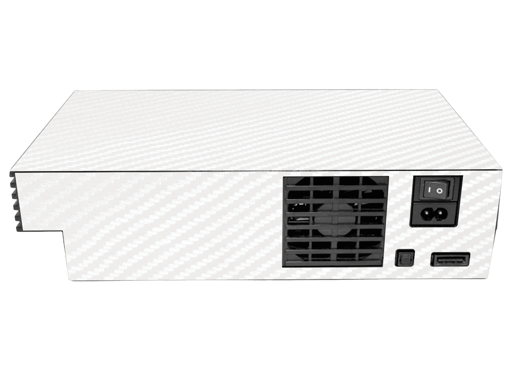 Fibra Carbono Blanco Skin Playstation 2 Fat