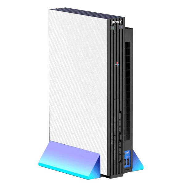 Fibra Carbono Blanco Skin Playstation 2 Fat