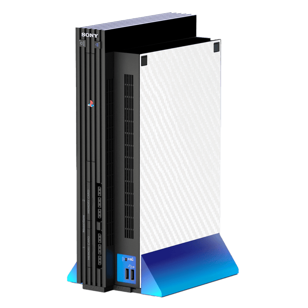 Fibra Carbono Blanco Skin Playstation 2 Fat