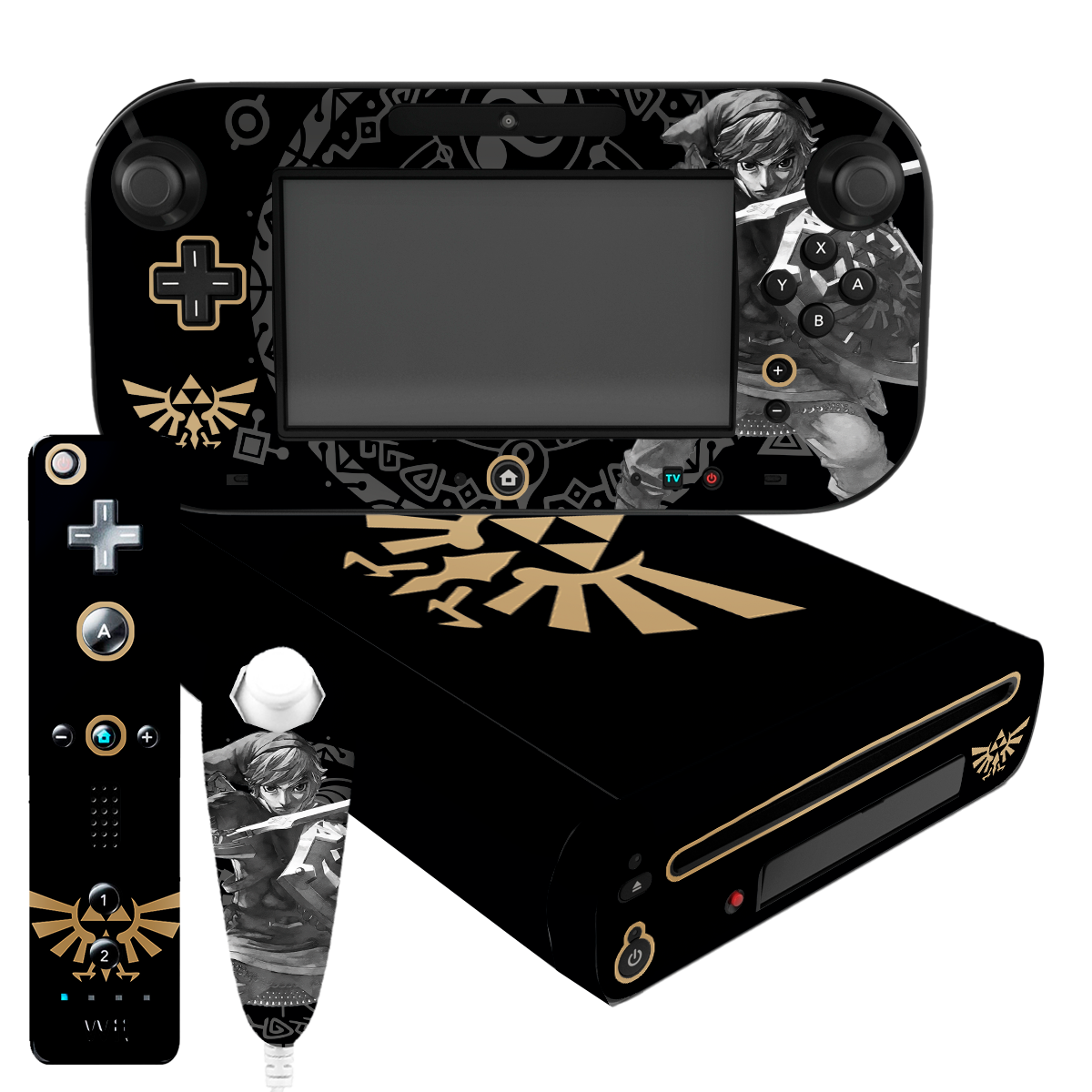 Zelda Black Skin Nintendo Wii U Xonebrand