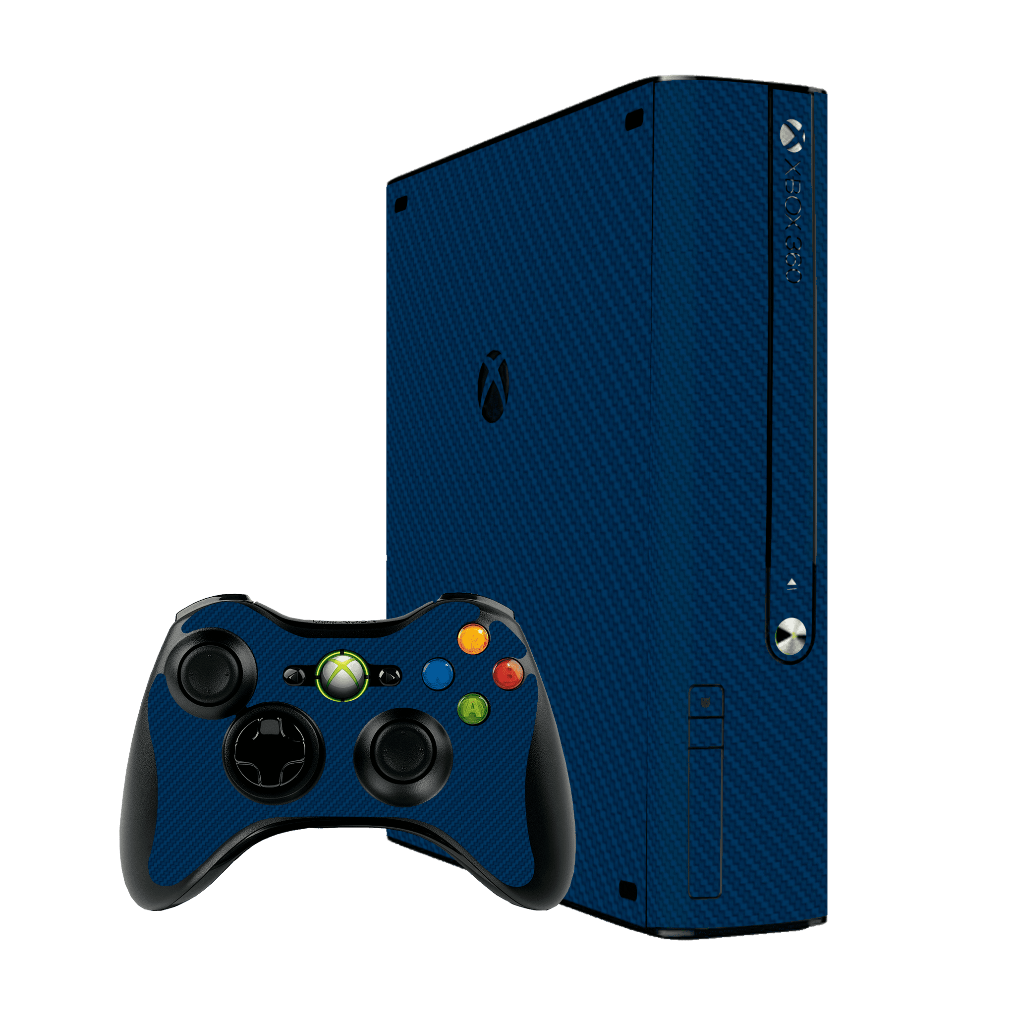 Fibra Carbono Azul Skin Xbox 360 E Xonebrand