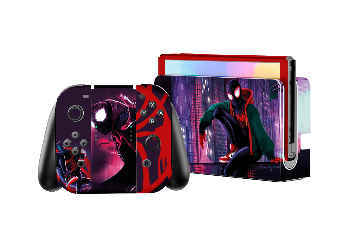 Spiderman Miles Skin Nintendo Switch OLED (2021) Xonebrand